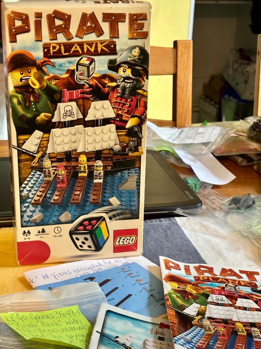 LEGO GAMES "Pirate Plank" 3848 ~ALL pieces, instruction & building manual & box.